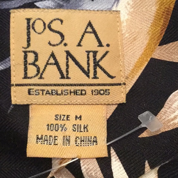 🌴NWOT Jos.A.Bank Mens Unisex Hawaiian Style Sz Med 100% Silk Shirt Must Have🌴 - Picture 10 of 10